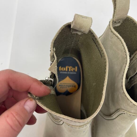 Toffel Swedish Hasbeens Zip It Emy Clog Boots in grey suede 37 - Picture 7 of 13